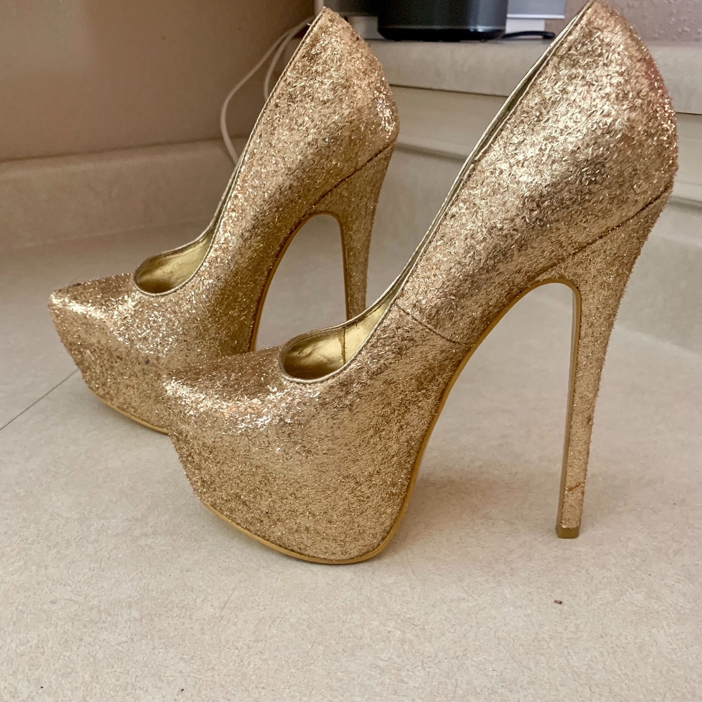 Gold Liliana Platform Heels